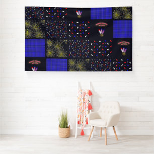 Banderoles Le 4 juillet Patchwork Motif - le 4 juillet