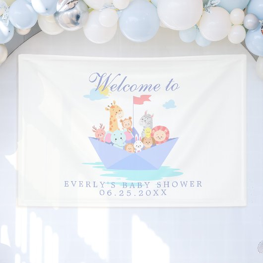 Banderoles Le Baby shower d'arche de Noah