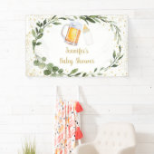 Banderoles Le bébé brasse le Baby shower de verdure (En situation)