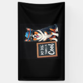 Banderoles Le berger australien My Dog pense que je suis Cool (Vertical)