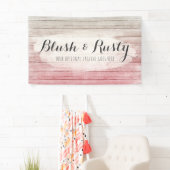 Banderoles Le bois rustique rougissent cottage minable rose (En situation)