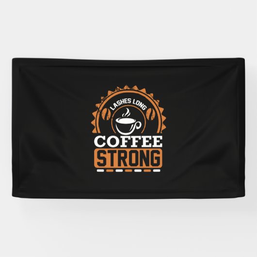 Banderoles Le Café Arrive Longue Et Café (Horizontal)