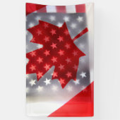 Banderoles Le Canada avec les drapeaux américains (Vertical)