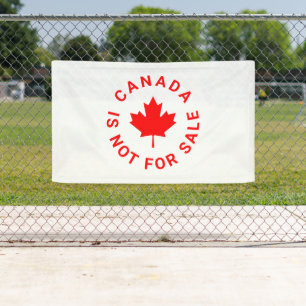 Banderoles Le Canada n'est pas à vendre typographie feuille d