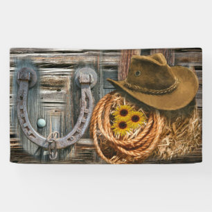 Banderoles Le Casquette de Cowboy de Western Horseshoe Lasso