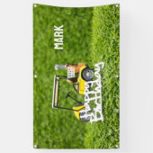 Banderoles Le chariot de golf est sur l'arrière - plan de pel (Vertical)