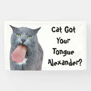 Banderoles Le Chat De Fête A Ta Langue ?