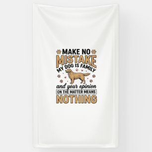 Banderoles Le chien est une famille vintage retriever typogra