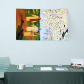 Banderoles Le Christ joint les deux sur le chemin à Emmaus (Salon professionnel)