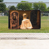 Banderoles Le cimetière d'Halloween (En situation)