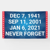 Banderoles Le démocrate n'oublie jamais le 6 janvier (Horizontal)