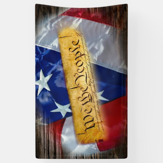 Banderoles Le Drapeau Américain Du Peuple (Vertical)