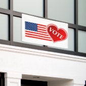 Banderoles Le drapeau américain et le vote du coeur (Bâtiment extérieur)