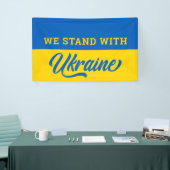 Banderoles Le Drapeau Ukrainien Avec L'Ukraine (Salon professionnel)