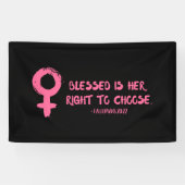 Banderoles Le droit de choisir une féministe verse (Horizontal)