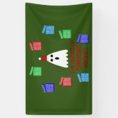 Banderoles Le fantôme de Noël présente drôle (Vertical)