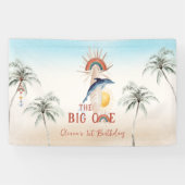 Banderoles Le grand | Surf d'été rétro Anniversaire (Horizontal)