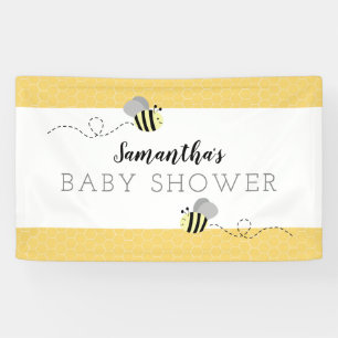 Banderoles Le gris gaffent le baby shower d'abeille