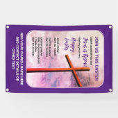 Banderoles LE JÉSUS DE Pâques chrétien EST REMENU (Horizontal)