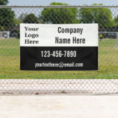 Banderoles Le logo noir et blanc de votre entreprise (En situation)