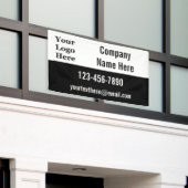 Banderoles Le logo noir et blanc de votre entreprise (Bâtiment extérieur)