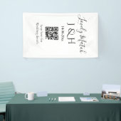 Banderoles Le mariage d'ajouter le nom de couple QR code scan (Salon professionnel)