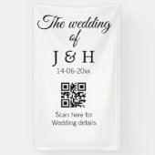 Banderoles Le mariage d'ajouter le nom de couple QR code scan (Vertical)