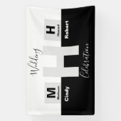 Banderoles Le Mariage noir et blanc de base (Verticale)