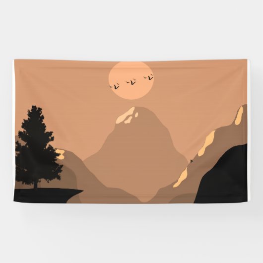 Banderoles Le paysage naturel des montagnes (Horizontal)