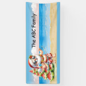 Banderoles Le Père Noël à la plage Noël à la fête de juillet (Vertical)