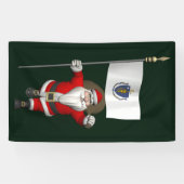 Banderoles Le Père Noël Au Drapeau Du Massachusetts (Horizontal)