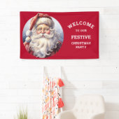 Banderoles Le Père Noël rétro dans une fête de Noël Casquette (En situation)