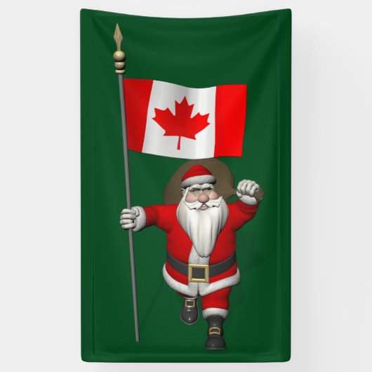 Banderoles Le Père Noël visite le Canada (Vertical)