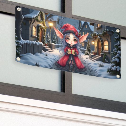 Banderoles Le Petit Messager de Noël. (Bâtiment extérieur)