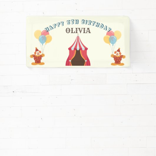 Banderoles LE PLUS GRAND 5E anniversaire Cirque THÈME (Insitu)