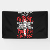 Banderoles Le pouvoir dans le sang chrétien religieux (Horizontal)