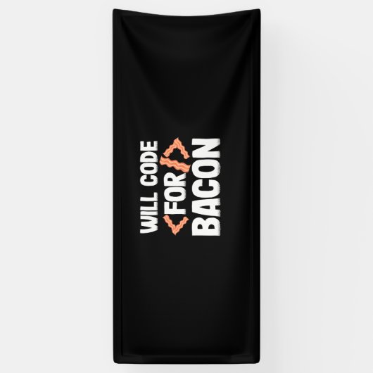Banderoles Le Programmeur Va Code Pour Bacon (Vertical)