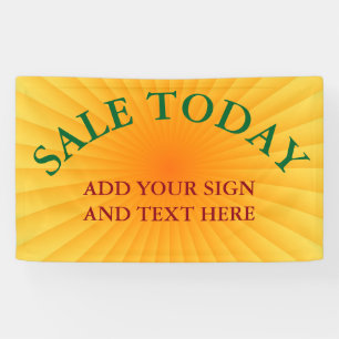 Banderoles Le radial rayonne des gradients - jaune orange +