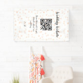 Banderoles Le site web mariage scanner code QR pour les détai (En situation)
