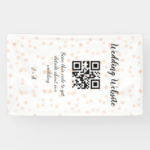 Banderoles Le site web mariage scanner code QR pour les détai