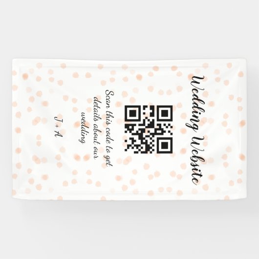 Banderoles Le site web mariage scanner code QR pour les détai (Horizontal)