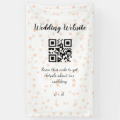 Banderoles Le site web mariage scanner code QR pour les détai (Vertical)