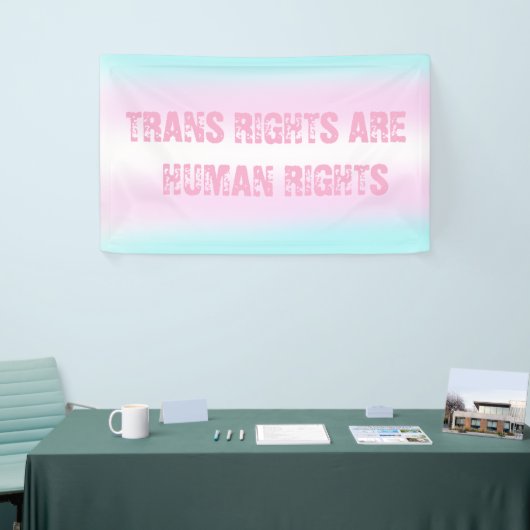 Banderoles Le slogan du drapeau trans Les droits trans sont d (Salon professionnel)