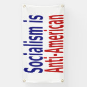 Banderoles Le socialisme est anti-américain (Verticale)