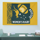 Banderoles Le sport de rugby féminin australien (Salon professionnel)