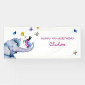 Banderoles Le visage heureux de l'éléphant (Horizontal)