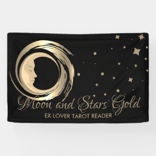 Banderoles Lecteur de tarot de l'avenir spirituel noir Étoile