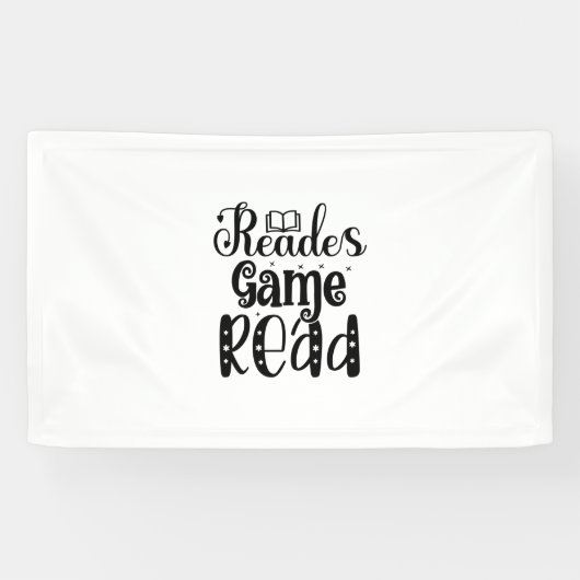Banderoles Lecture d'art de Reades Game Lire (Horizontal)