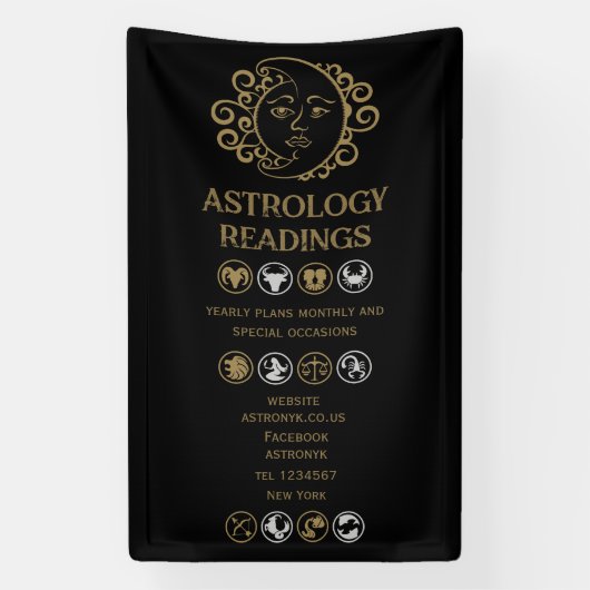 Banderoles Lecture d'astrologie (Verticale)