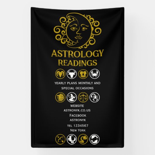 Banderoles Lecture d'astrologie (Verticale)